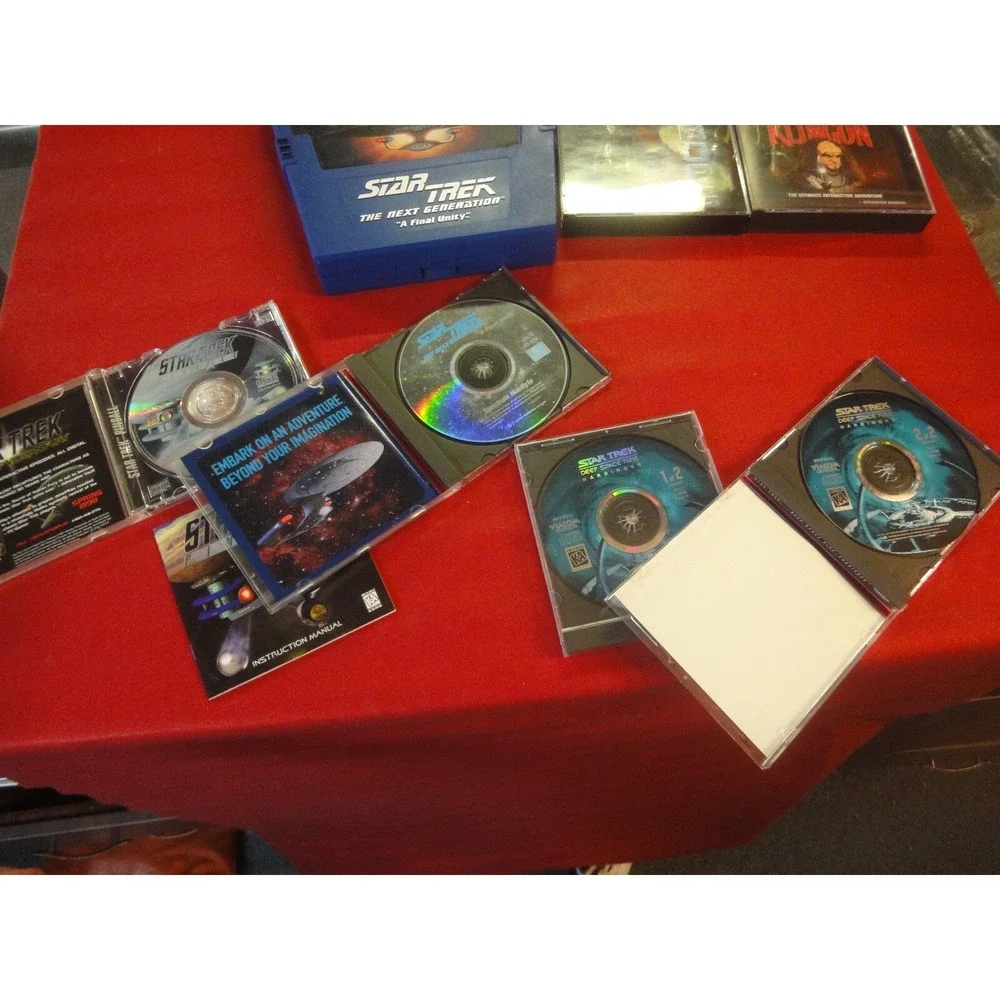 5 Star‎ trek vintage PC game lot Deep space nine next generation pinball Klingon